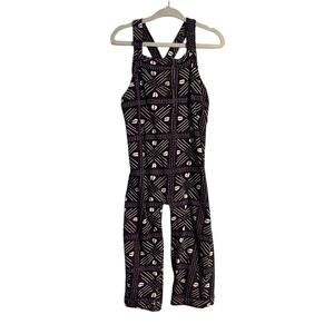 Ade & Ayo Jumpsuit, Purple with Line Pattern, Toddler Girl 18 Months